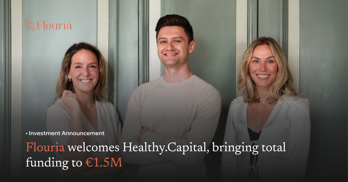 Flouria Health founders in a funding announcement image.